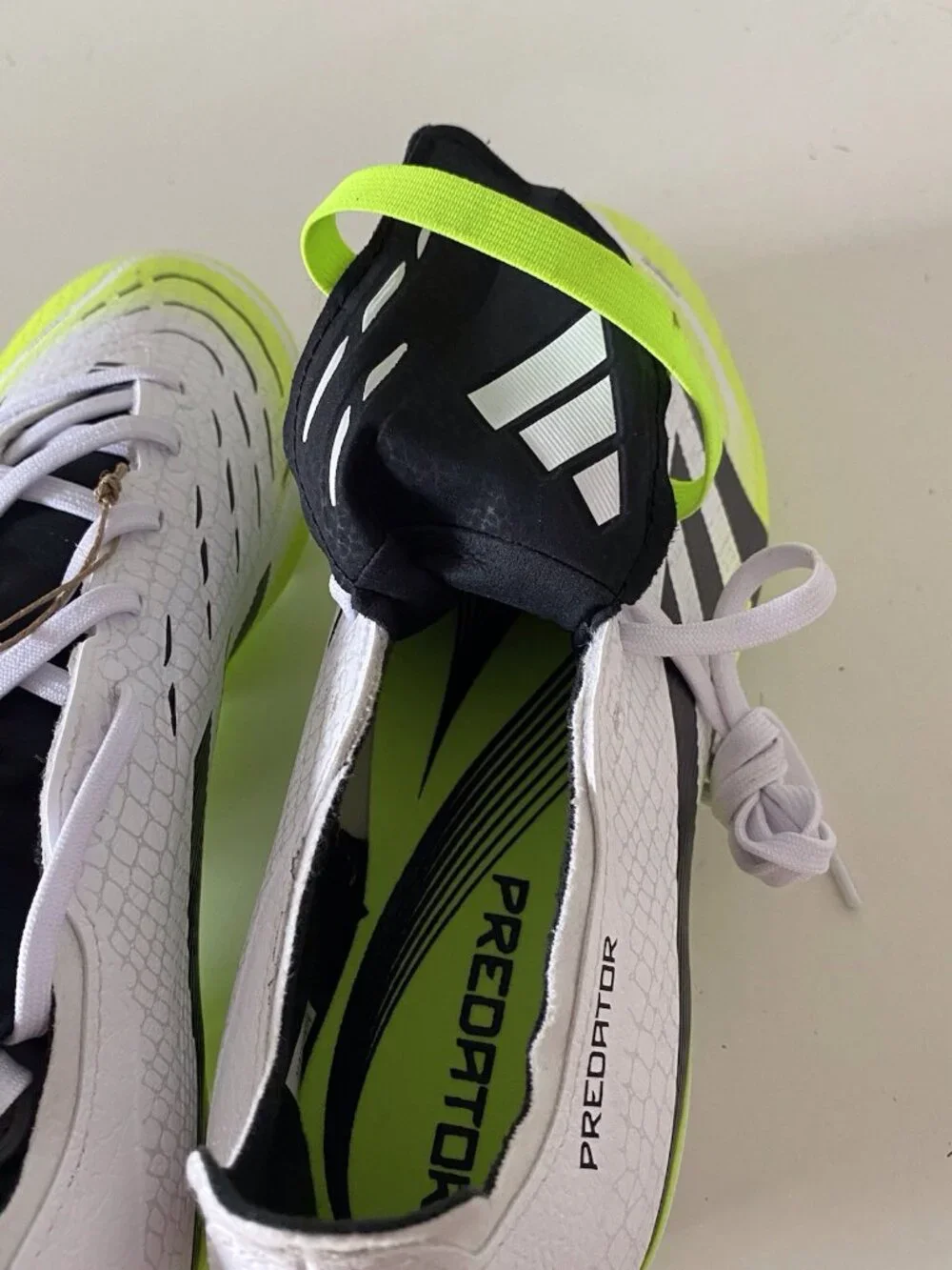Adidas Predator‎ League FT FG/MG Soccer Cleats JI1111 White Yellow Men’s Sz 8.5
